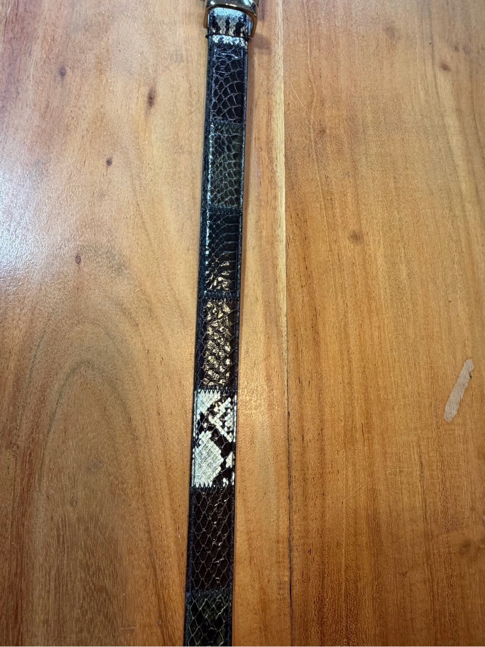 Paul Harris Vintage Southwestern Patchwork Genuine Snakeskin Belt VGUC - Picture 8 of 8